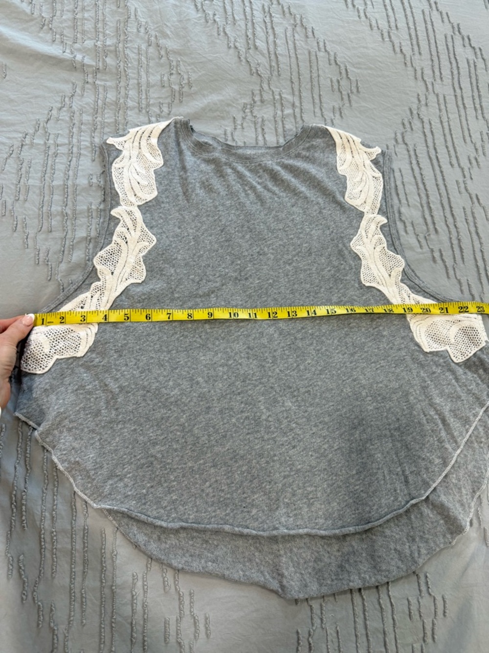 We The Free Bonsai Tank with White Lace Side Trim - Picture 7 of 10